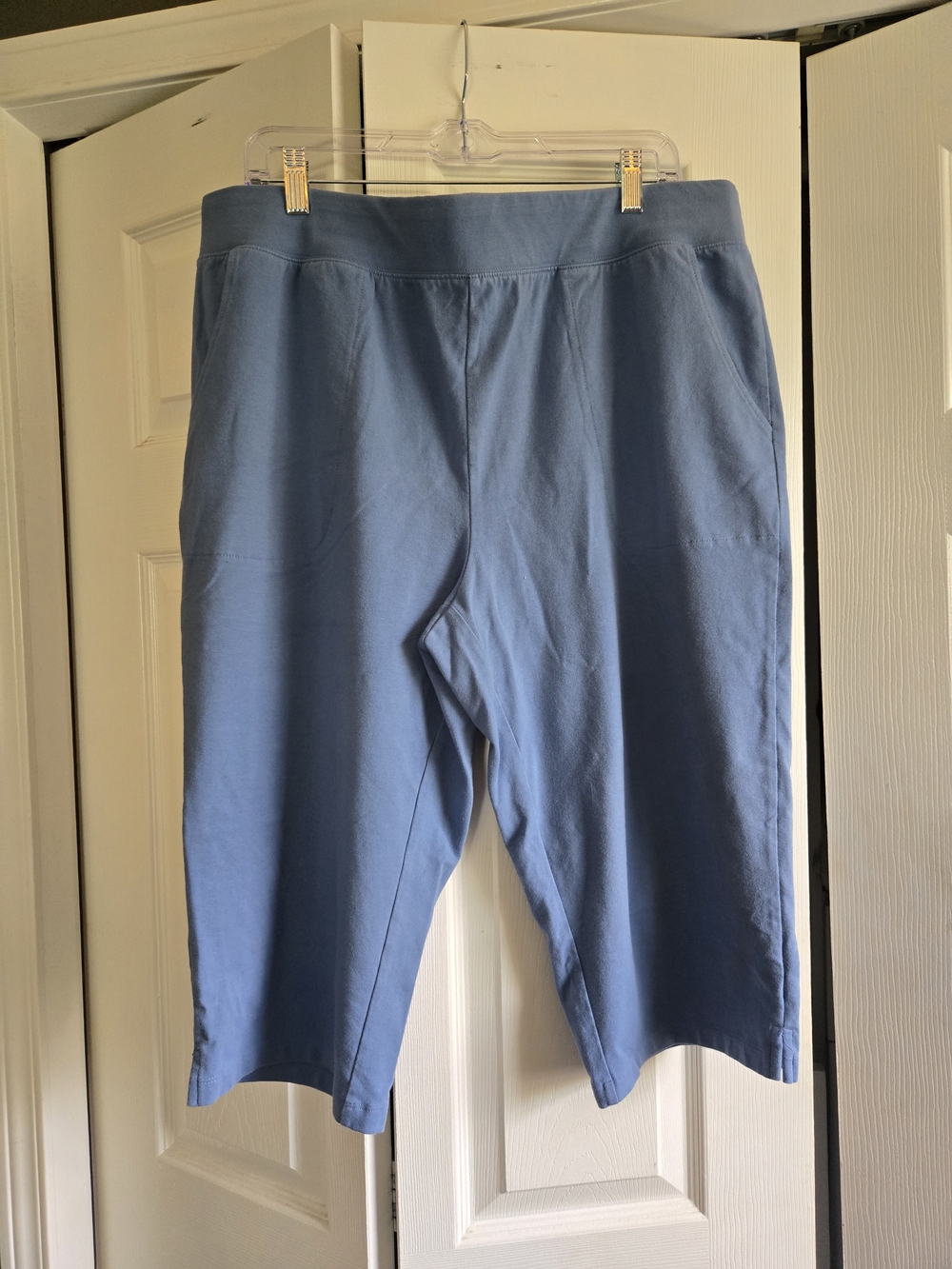 DEMIN&CO Blue Pull On Knit Capri Pant 1X